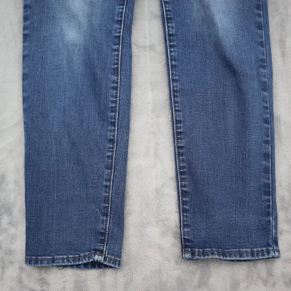Vintage America Pants Womens 6 Blue Mid Rise Boho Skinny Jeans Bottoms